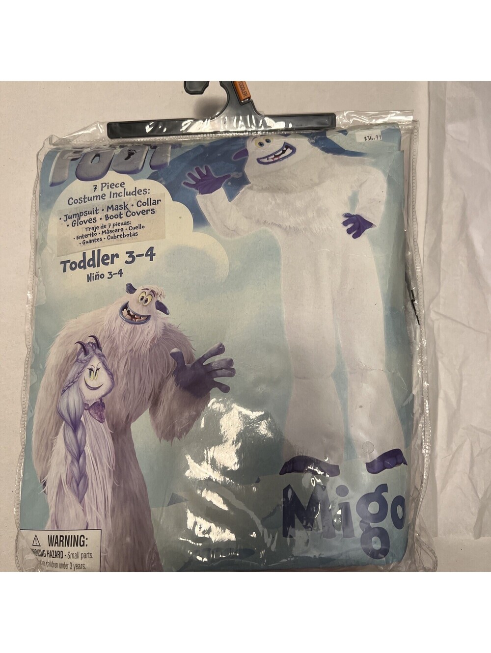 Small Foot Migo Halloween Costume Toddler (3-4) Unisex 7 Pc: Mask, Jumpsuit,..